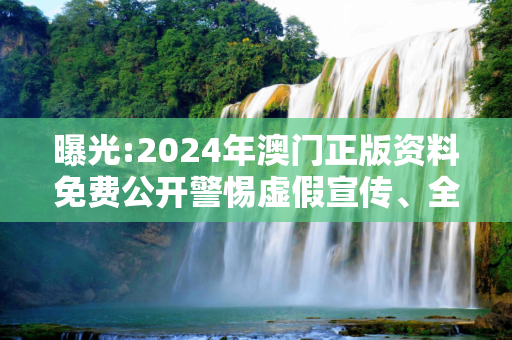 曝光:2024年澳门正版资料免费公开警惕虚假宣传、全面解答