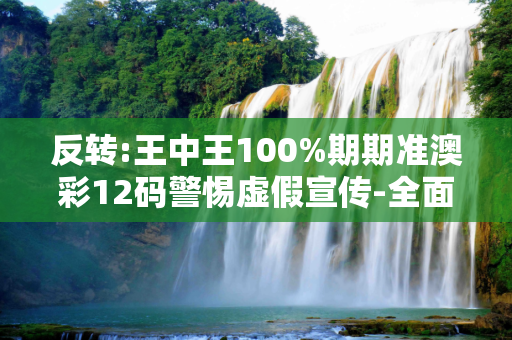 反转:王中王100%期期准澳彩12码警惕虚假宣传-全面释义