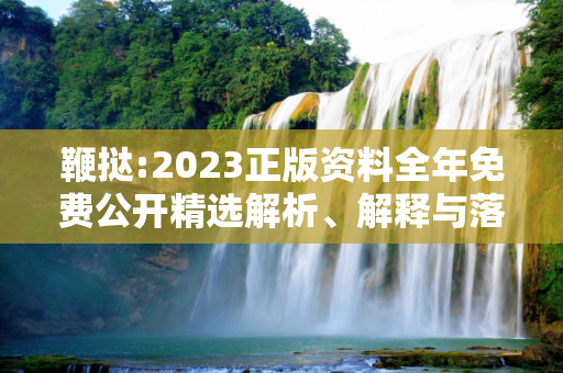鞭挞:2023正版资料全年免费公开精选解析、解释与落实